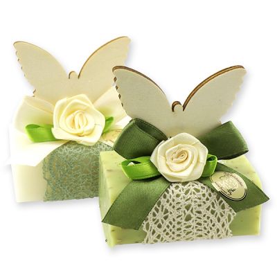 Sheep milk soap 100g decorated with a butterfly, Classic/Verbena 