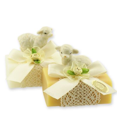 Sheep milk soap 100g decorated with a lamb, Classic/Swiss pine 
