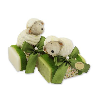 Sheep milk soap 100g decorated with a sheep, Classic/Verbena 