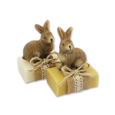 Sheep milk soap 100g decorated with a rabbit, Classic/swiss pine 