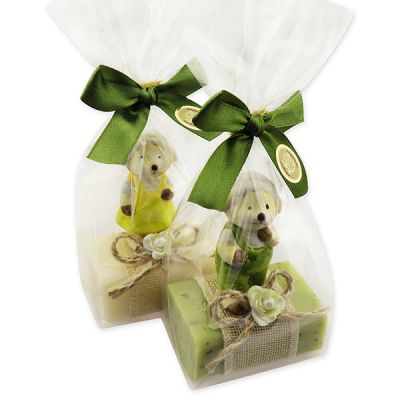 Sheep milk soap 100g decorated with a sheep in a cellophane, Classic/Verbena 