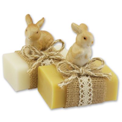 Sheep milk soap 100g decorated with a rabbit, Classic/swiss pine 
