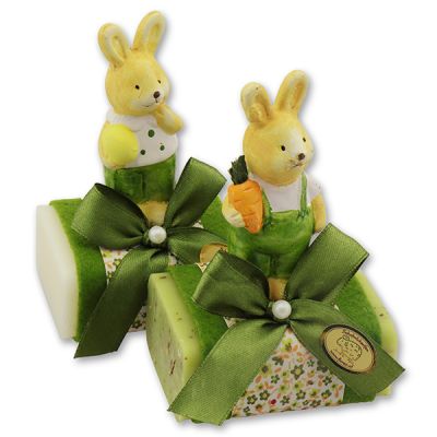 Sheep milk soap 100g decorated with a rabbit, Classic/Verbena 