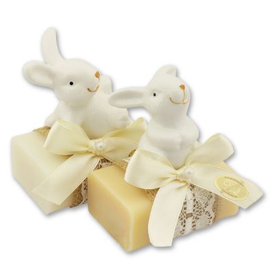 Sheep milk soap 100g decorated with a rabbit, Classic/shea butter 