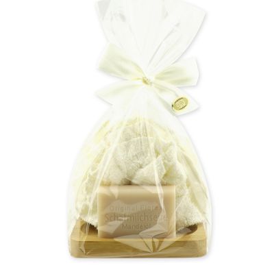 Soap set 3 pieces in a cellophane bag, Almond oil 