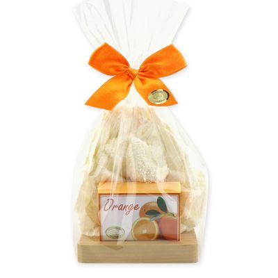 Soap set 3 pieces in a cellophane bag, Orange 