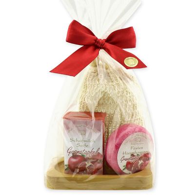 Soap set 4 pieces in a cellophane bag, Pomegranate 