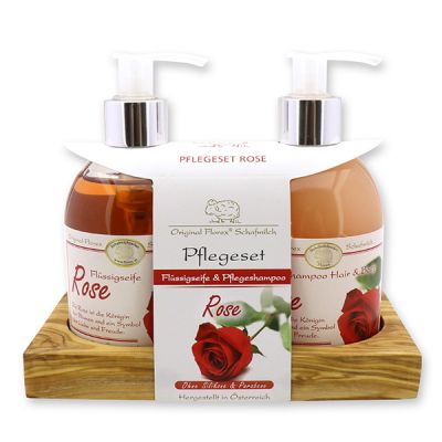 Care set liquid soap 250ml & Shampoo hair and body 250ml, Rose 