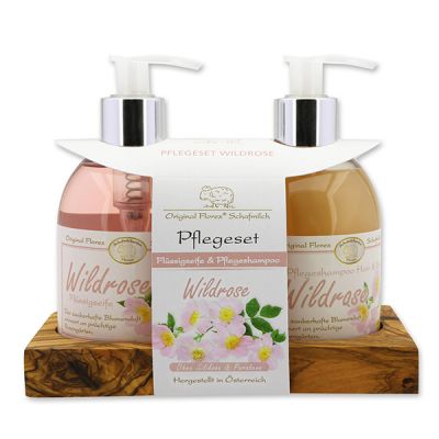 Care set liquid soap 250ml & Shampoo hair and body 250ml, Wild rose 