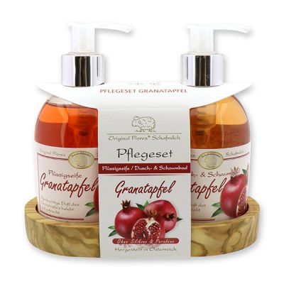 Pflegeset Flüssigseife 250ml & Dusch- und Schaumbad 250ml, Granatapfel 