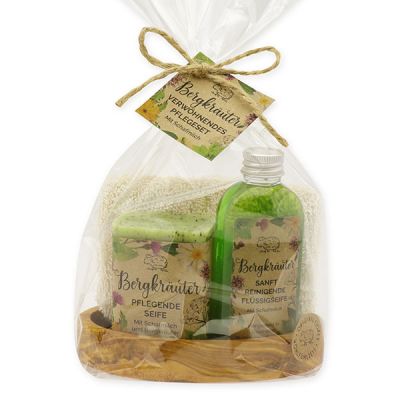 Care set - soap 100g and liquid soap 75ml "feel-good time", Mountain herbs 