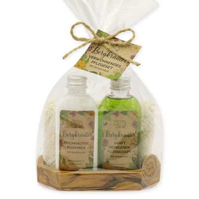 Care set - body milk 75ml and liquid soap 75ml "feel-good time", Mountain herbs 