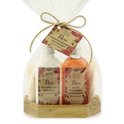 Care set - body milk 75ml and liquid soap 75ml "feel-good time", Rose 