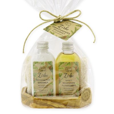 Care set - body milk 75ml and liquid soap 75ml "feel-good time", Swiss pine 