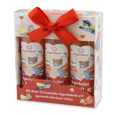 Washing fun care set 3 pieces "Superhelden Kraft", Berry dream 