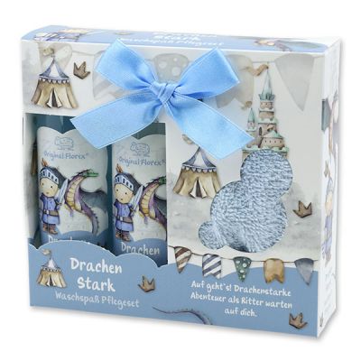 Washing fun care set 3 pieces "Drachen Stark", Cloud breeze 