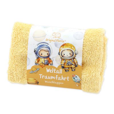 Washcloth "Weltall Traumfahrt", light orange 