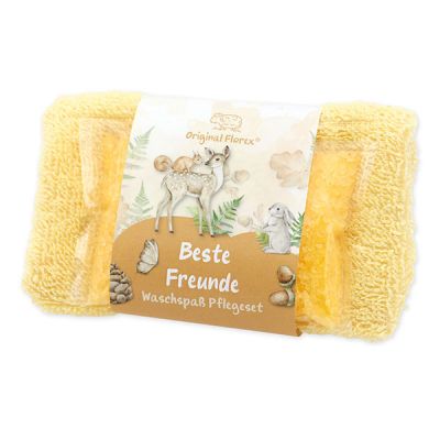 Bath salt 60g with a washcloth "Beste Freunde", Fruit dream 
