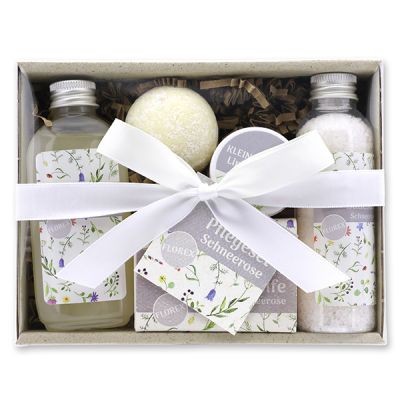 Gift set 5 pieces "Kleine Auszeit", Christmas rose white 