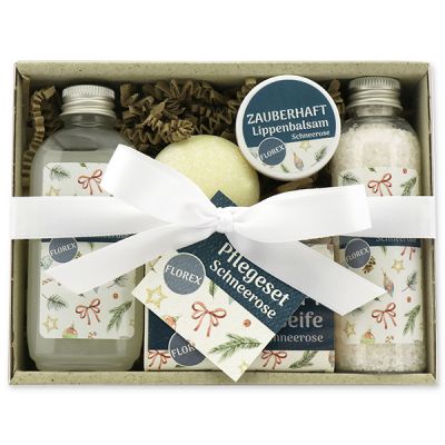 Gift set 5 pieces "Zauberhaft", Christmas rose white 