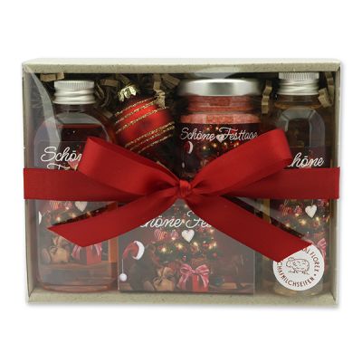 Geschenkset 4-teilig "Schöne Festtage", Granatapfel 