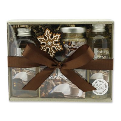 Geschenkset 4-teilig "Kleine Glücksmomente", Zirbe 