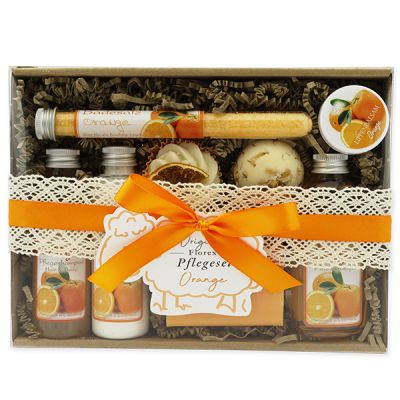 Geschenkset 8-teilig, Orange 