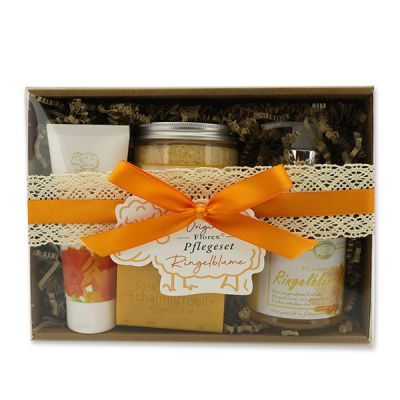 Geschenkset 4-teilig, Ringelblume 