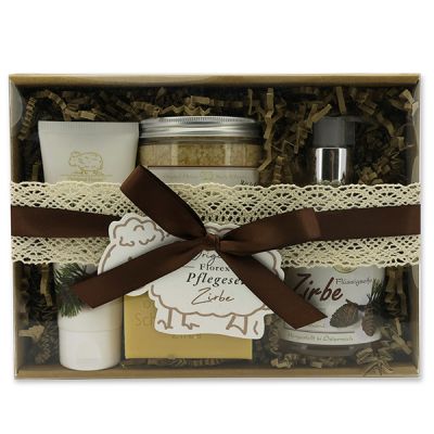 Geschenkset 4-teilig, Zirbe 