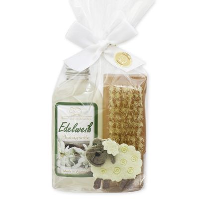 Set with felt sheep 2 pieces in a cellophane bag, Edelweiss 