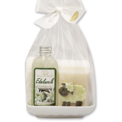 Set with sheep 4 pieces in a cellophane bag, Edelweiss 