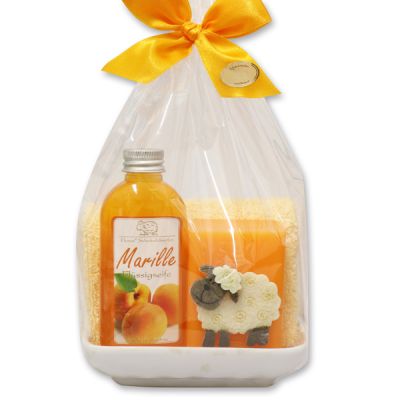 Set with sheep 4 pieces in a cellophane bag, Apricot 