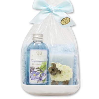 Set with sheep 4 pieces in a cellophane bag, Forget-me-not 