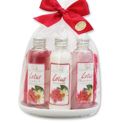 Care set 5 pieces in a cellophane bag, Lotus 