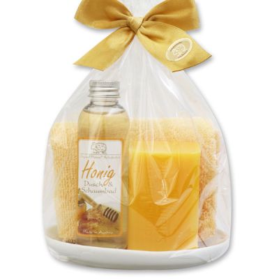 Care set 4 pieces in a cellophane bag, Honey 