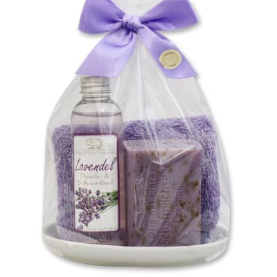 Care set 4 pieces in a cellophane bag, Lavender 