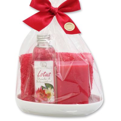 Care set 4 pieces in a cellophane bag, Lotus 