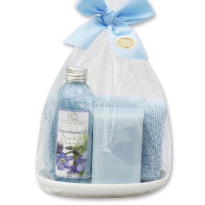 Care set 4 pieces in a cellophane bag, Forget-me-not 