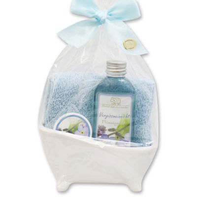 Small bathtub set 4 pieces in a cellophane bag, Forget-me-not 