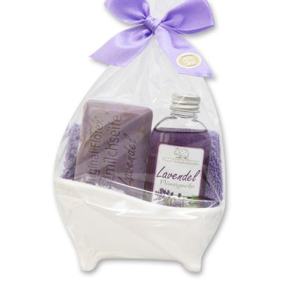 Small bathtub set 4 pieces in a cellophane bag, Lavender 