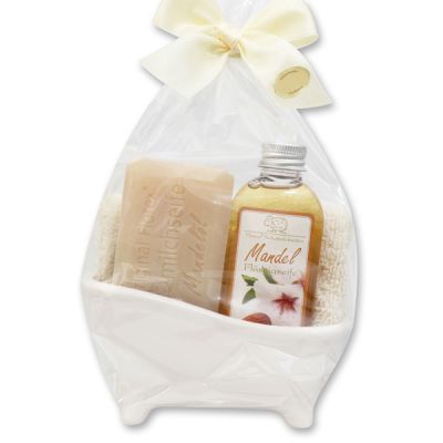 Small bathtub set 4 pieces in a cellophane bag, Almond 