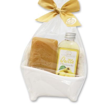 Small bathtub set 4 pieces in a cellophane bag, Quince 