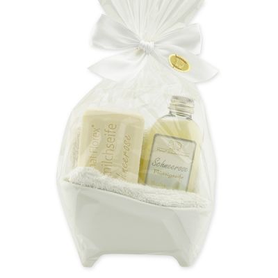 Mini Badewannen Set 4-teilig in Cello, Schneerose 