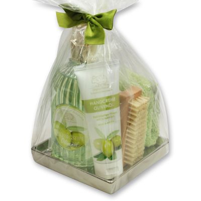 Care set 5 pieces in a cellophane bag, Olive 
