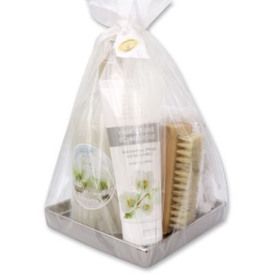 Care set 5 pieces in a cellophane bag, Christmas rose white 