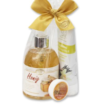 Care set 3 pieces in a cellophane bag, Honey 