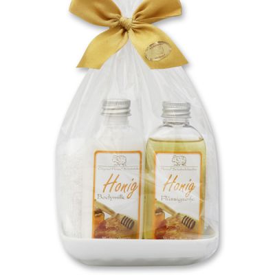 Care set 4 pieces in a cellophane bag, Honey 