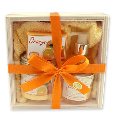 Wooden box set 5 pieces, Orange 