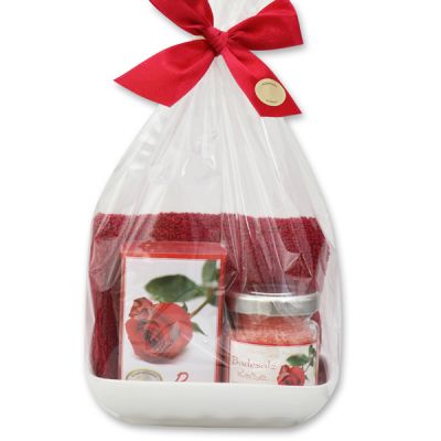 Care set 4 pieces in a cellophane bag, Rose 