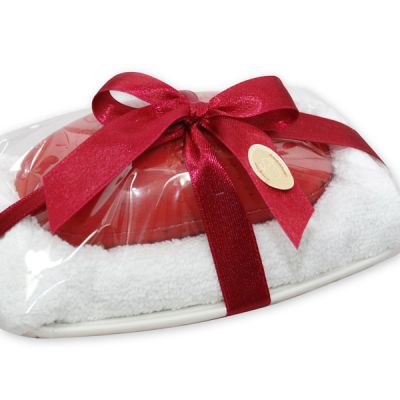 Soap set 3 pieces in a cellophane bag, Rose with petals 